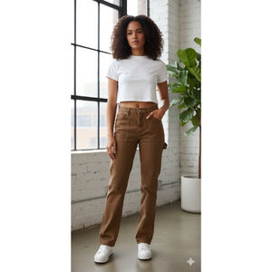 Good American Good Boy Carpenter Pants Women’s Size 12 High Rise Utility Jeans